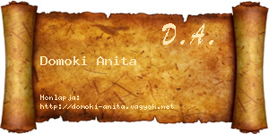 Domoki Anita névjegykártya