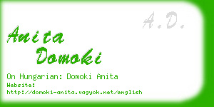 anita domoki business card